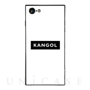 【iPhone8/7 ケース】KANGOL スクエア型 ガラスケース [KANGOL BOX(WHT)]