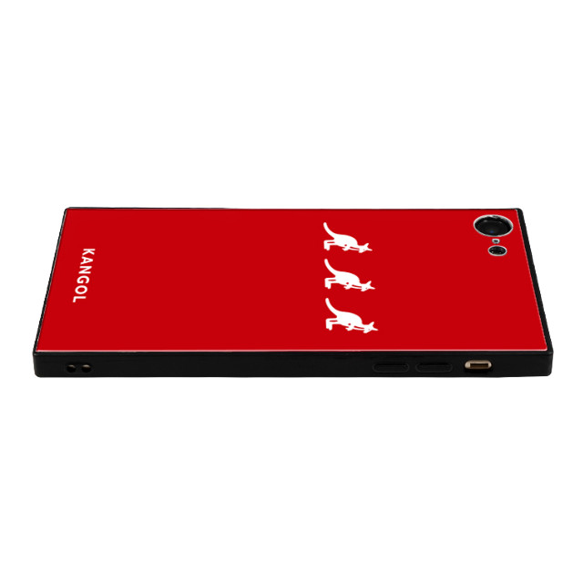 【iPhone8/7 ケース】KANGOL スクエア型 ガラスケース [KANGOL TRIPLE(RED)]サブ画像