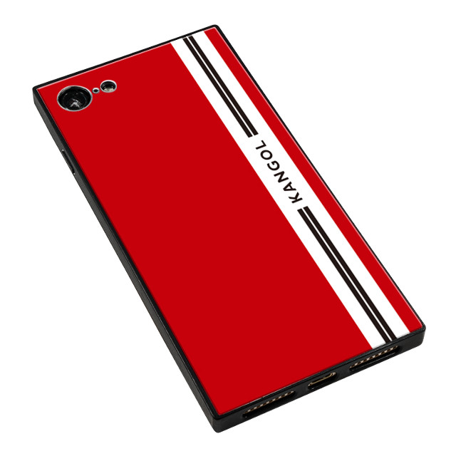 【iPhone8/7 ケース】KANGOL スクエア型 ガラスケース [KANGOL LINE(RED)]サブ画像