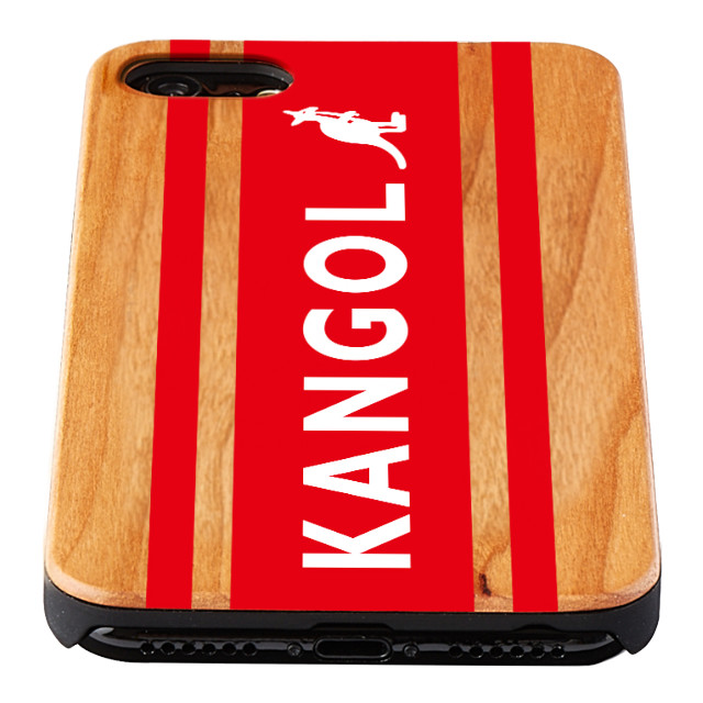 【iPhone8/7/6s/6 ケース】KANGOL ウッドケース [KANGOL BOX LOGO(RED)]サブ画像