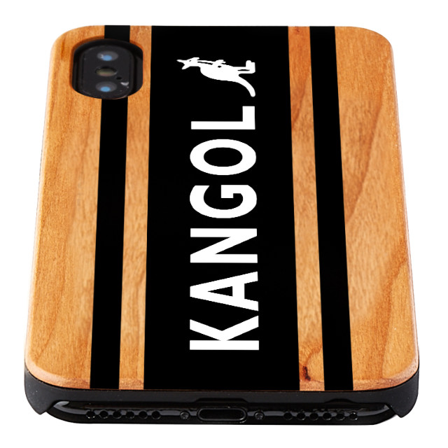 【iPhoneXS/X ケース】KANGOL ウッドケース [KANGOL BOX LOGO(BLK)]サブ画像