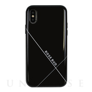 【iPhoneXS/X ケース】ROSE BUD スタンドミラー付きカード収納型背面ケース (ブラック)