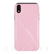 【iPhoneXR ケース】ROSE BUD スタンドミラー付きカード収納型背面ケース (ピンク)