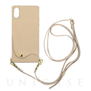 【iPhoneXS/X ケース】Cross Body Case for iPhoneXS/X(beige)