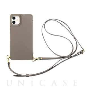 【iPhone11 ケース】Cross Body Case for iPhone11 (gray)