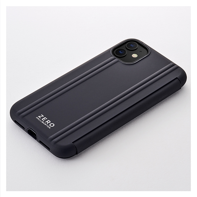 【iPhone11/XR ケース】ZERO HALLIBURTON Hybrid Shockproof Flip case for iPhone11 (Black)サブ画像