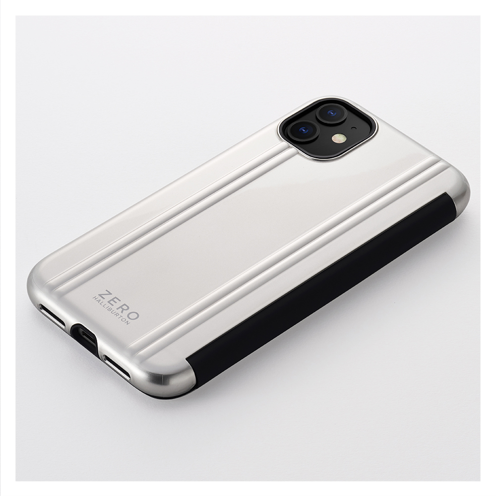 【iPhone11/XR ケース】ZERO HALLIBURTON Hybrid Shockproof Flip case for iPhone11 (Silver)goods_nameサブ画像