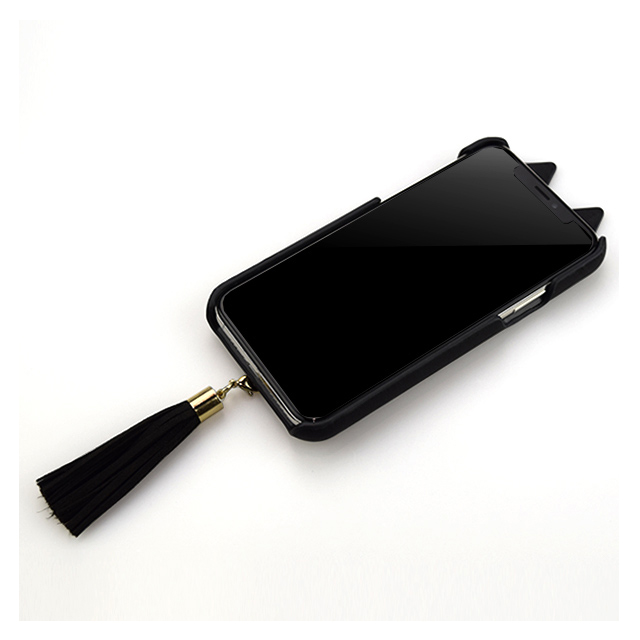 【iPhone11 Pro ケース】Tassel Tail Cat Case for iPhone11 Pro (black)サブ画像