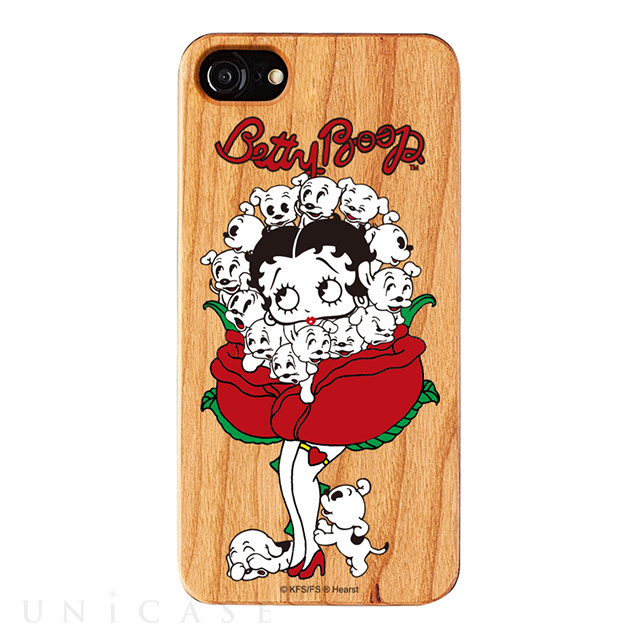 【iPhone8/7/6s/6 ケース】yanagida masami × Betty Boop ウッドケース (薔薇リズムに吐息が漏れる魅惑のベティー)