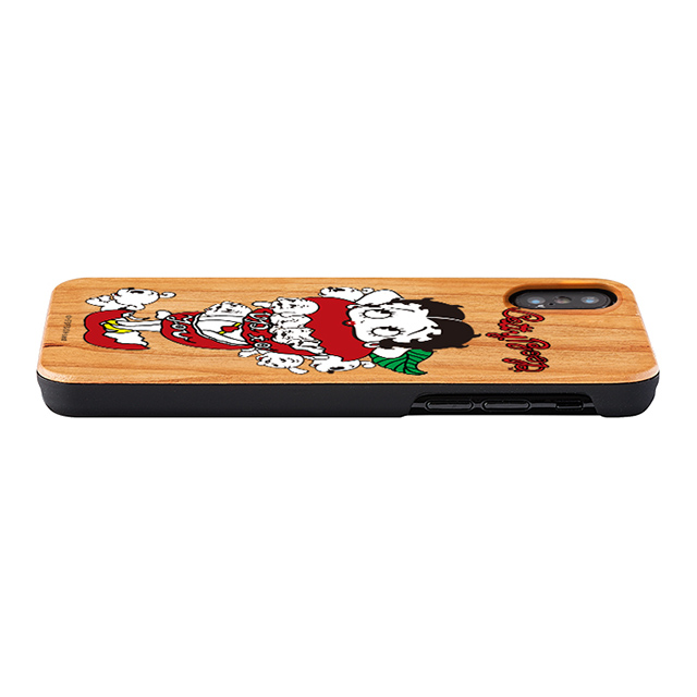 【iPhoneXS/X ケース】yanagida masami × Betty Boop ウッドケース (モギタテボイスがはにかむゴキゲンベティー)サブ画像