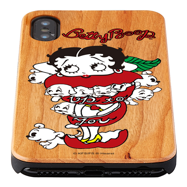 【iPhoneXS/X ケース】yanagida masami × Betty Boop ウッドケース (モギタテボイスがはにかむゴキゲンベティー)サブ画像