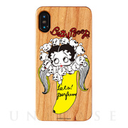 【iPhoneXS/X ケース】yanagida masami × Betty Boop ウッドケース (パヒューム日和に囁く気まぐれベティー)