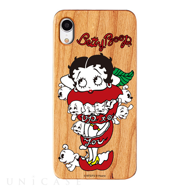 【iPhoneXR ケース】yanagida masami × Betty Boop ウッドケース (モギタテボイスがはにかむゴキゲンベティー)