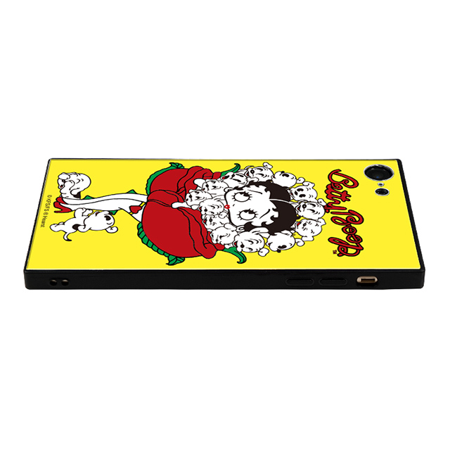 【iPhone8/7 ケース】yanagida masami × Betty Boop スクエア型 ガラスケース (薔薇リズムに吐息が漏れる魅惑のベティー)サブ画像
