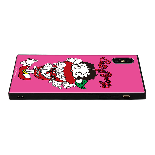 【iPhoneXS/X ケース】yanagida masami × Betty Boop スクエア型 ガラスケース (モギタテボイスがはにかむゴキゲンベティー)サブ画像