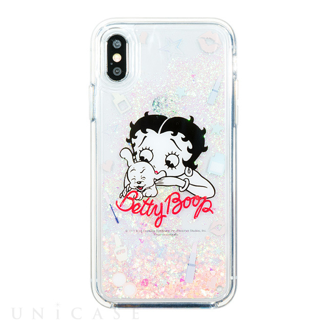 【iPhoneXS/X ケース】Betty Boop グリッターケース (Cosmetics)