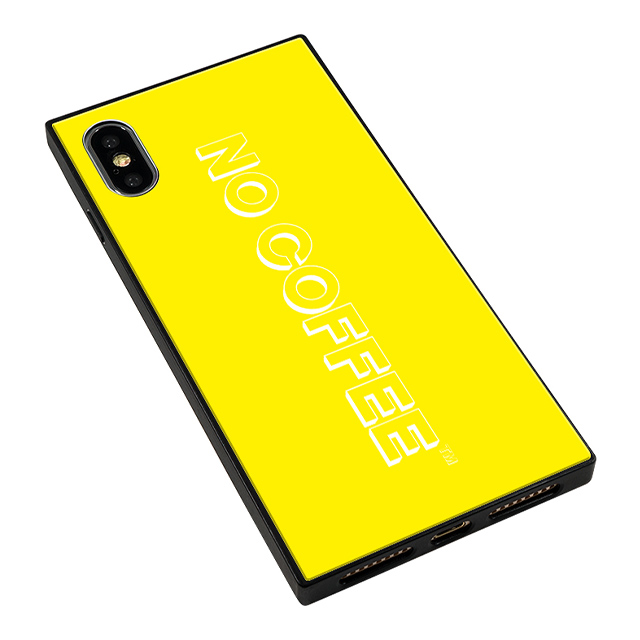 【iPhoneXS/X ケース】NO COFFEE スクエア型 ガラスケース (NC LOGO Yellow White)サブ画像