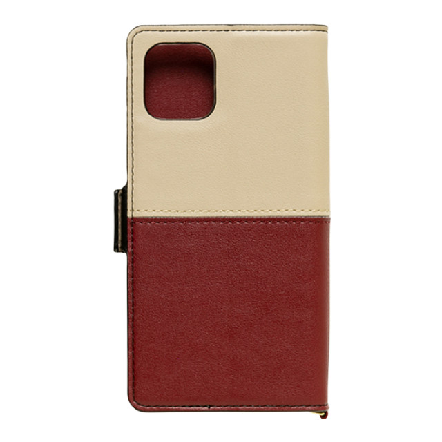 【iPhone11 Pro ケース】手帳型ケース JUDY (Beige × Wine red)goods_nameサブ画像