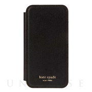 【iPhone11 ケース】INLAY FOLIO -black pu