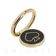 RING STAND (SPADE OUTLINE black/gold)