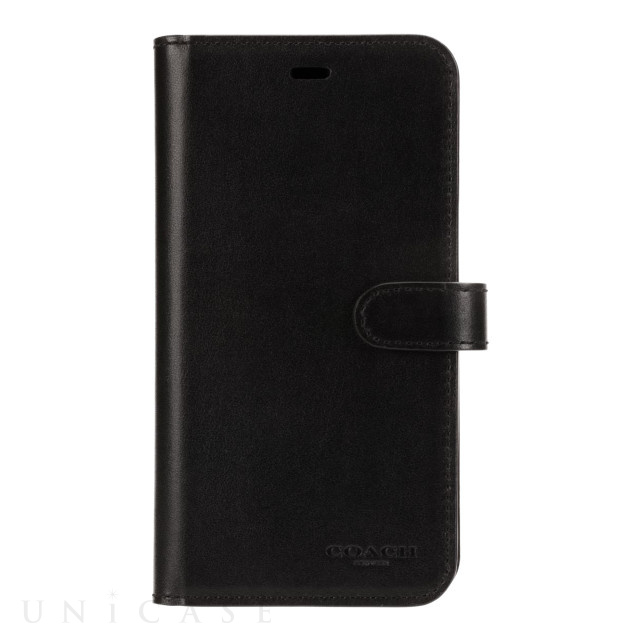 【iPhone11 ケース】LEATHER WALLET CASE (MIDNIGHT BLACK) Leather Folio