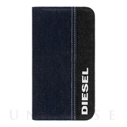 【iPhone11 Pro Max ケース】2-PIECE FOLIO CASE (BD/Black Denim White Diesel Logo)