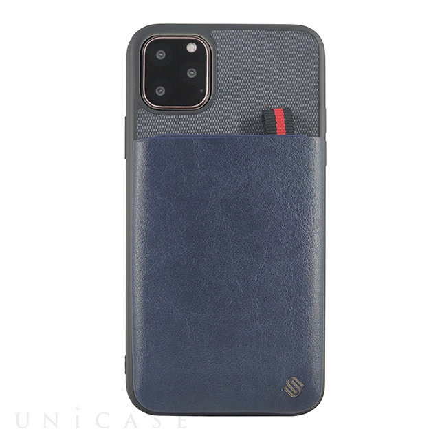 【iPhone11 Pro Max ケース】PURE -PRACTICAL- FUNCTION BACK SHELL/ESSEX BLUE POCKET