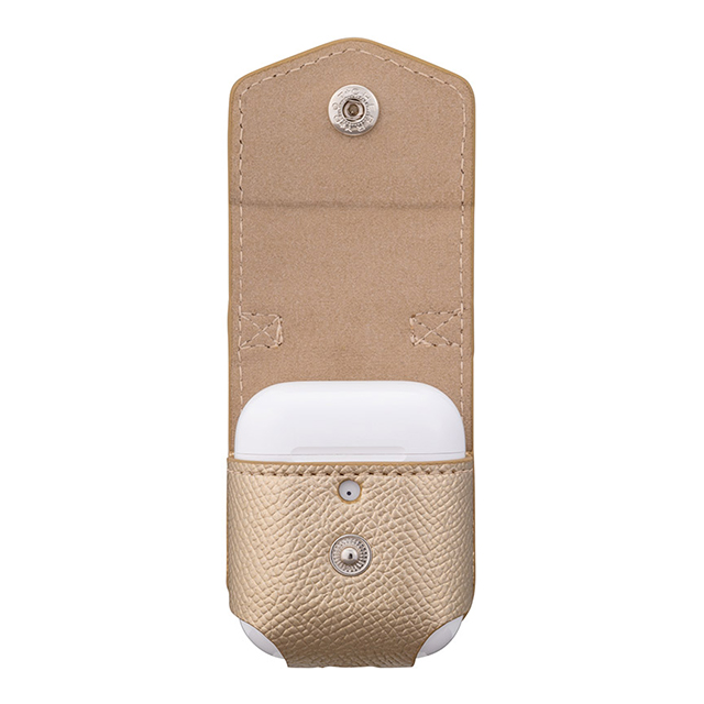 【AirPods(第2/1世代) ケース】“EURO Passione” PU Leather Case (Gold)サブ画像