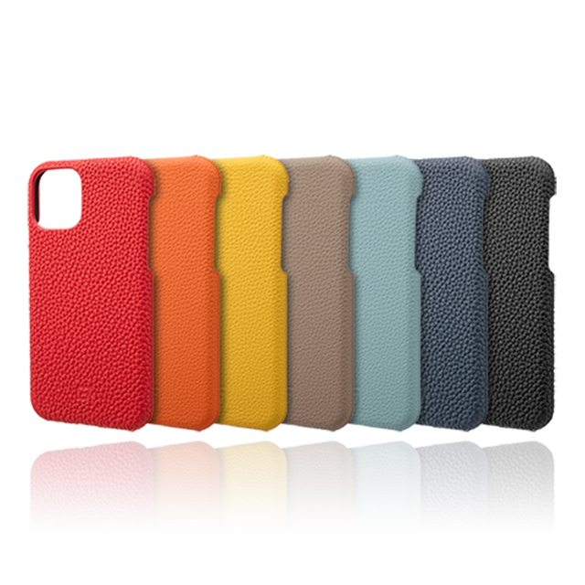 【iPhone11 Pro ケース】Shrunken-Calf Leather Shell Case (Black)サブ画像