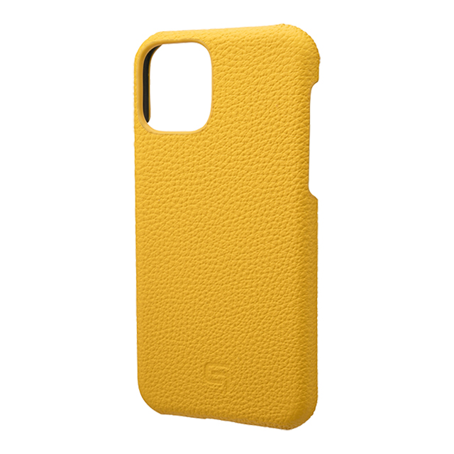 【iPhone11 Pro ケース】Shrunken-Calf Leather Shell Case (Yellow)サブ画像