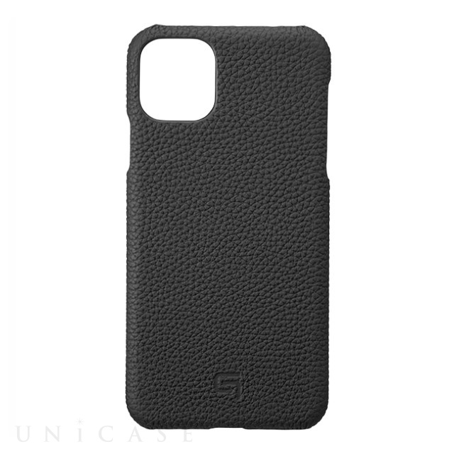 【iPhone11 Pro Max ケース】Shrunken-Calf Leather Shell Case (Black)