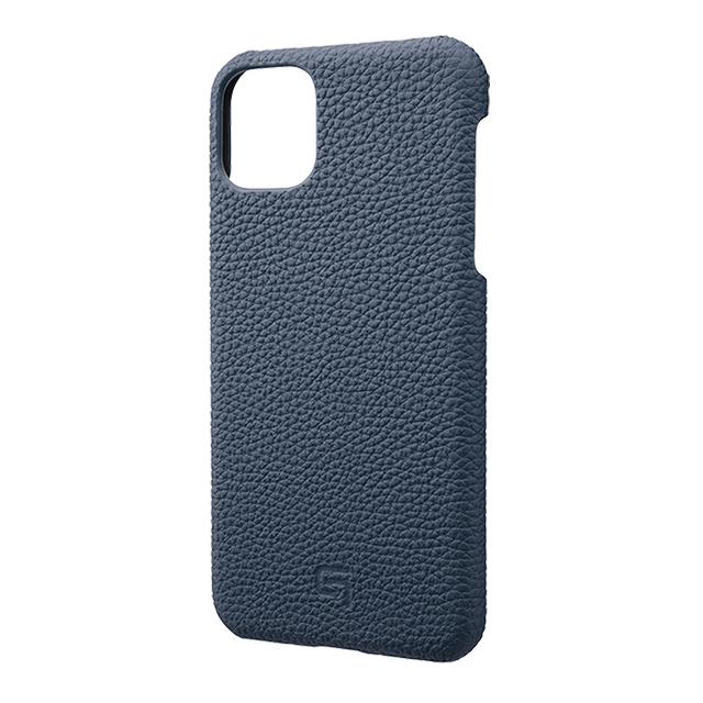 【iPhone11 Pro Max ケース】Shrunken-Calf Leather Shell Case (Navy)サブ画像