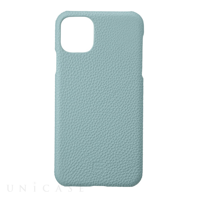 【iPhone11 Pro Max ケース】Shrunken-Calf Leather Shell Case (Baby Blue)