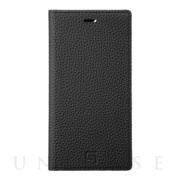 【iPhone11 Pro/XS/X ケース】Shrunken-Calf Leather Book Case (Black)