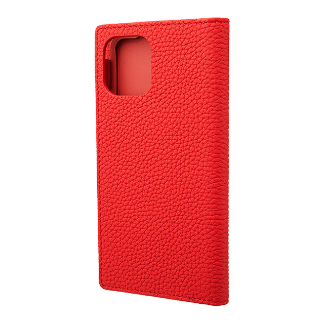 【iPhone11 Pro/XS/X ケース】Shrunken-Calf Leather Book Case (Red)サブ画像