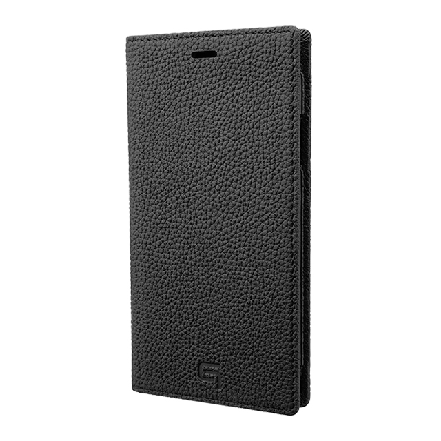【iPhone11/XR ケース】Shrunken-Calf Leather Book Case (Black)サブ画像