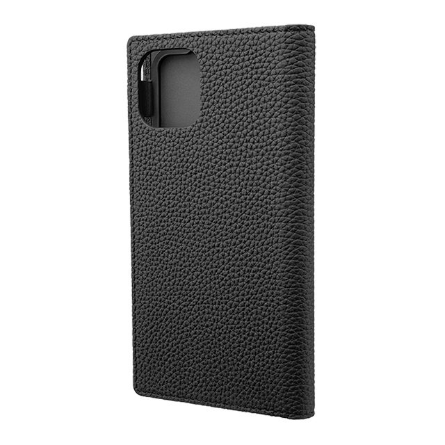 【iPhone11/XR ケース】Shrunken-Calf Leather Book Case (Black)サブ画像