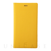 【iPhone11/XR ケース】Shrunken-Calf Leather Book Case (Yellow)