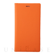 【iPhone11/XR ケース】Shrunken-Calf Leather Book Case (Orange)