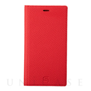 【iPhone11/XR ケース】Shrunken-Calf Leather Book Case (Red)