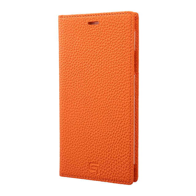 【iPhone11 Pro Max/XS Max ケース】Shrunken-Calf Leather Book Case (Orange)サブ画像
