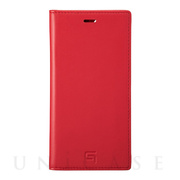 【iPhone11 Pro/XS/X ケース】Genuine Leather Book Case (Red)