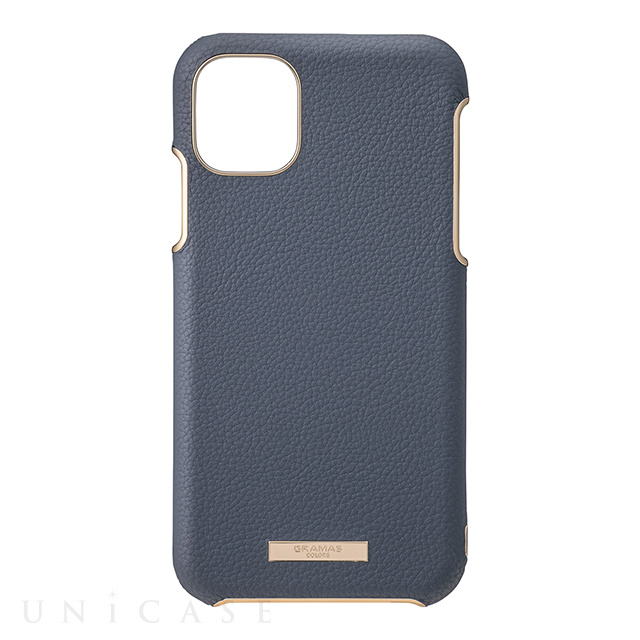 【iPhone11 Pro ケース】“Shrink” PU Leather Shell Case (Navy)