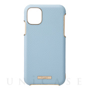【iPhone11 Pro Max ケース】“Shrink” PU Leather Shell Case (Light Blue)