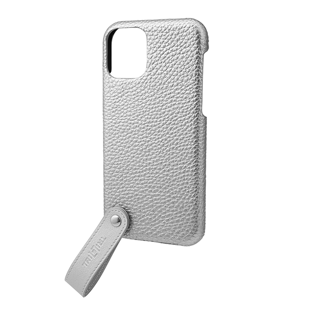 【iPhone11 Pro ケース】“TAIL” PU Leather Shell Case (Silver)サブ画像