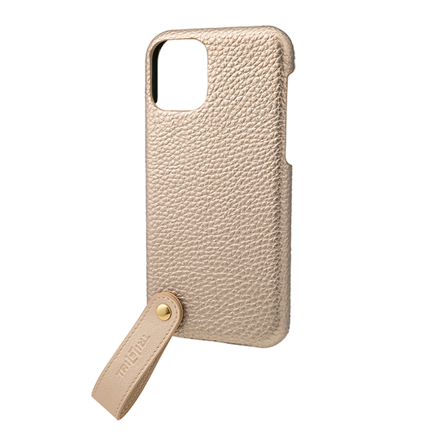 【iPhone11 Pro ケース】“TAIL” PU Leather Shell Case (Gold)サブ画像