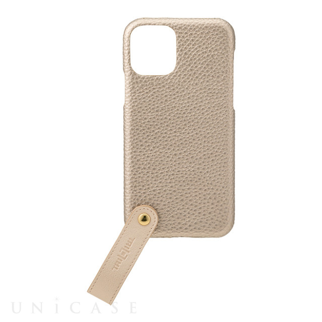 【iPhone11 Pro ケース】“TAIL” PU Leather Shell Case (Gold)