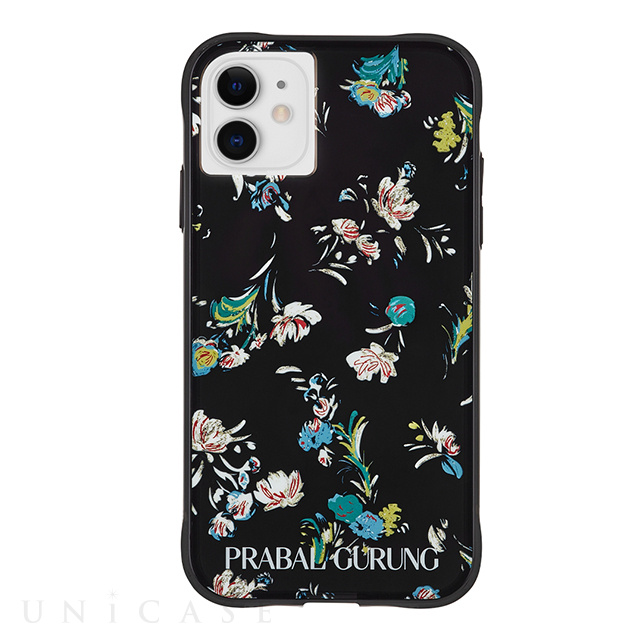 【iPhone11/XR ケース】PRABAL GURUNG (Black Floral)