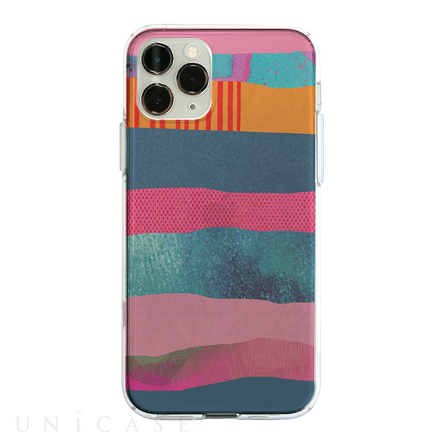 【iPhone11 Pro ケース】ソフトクリアケース (PINK SONG STRIPE)