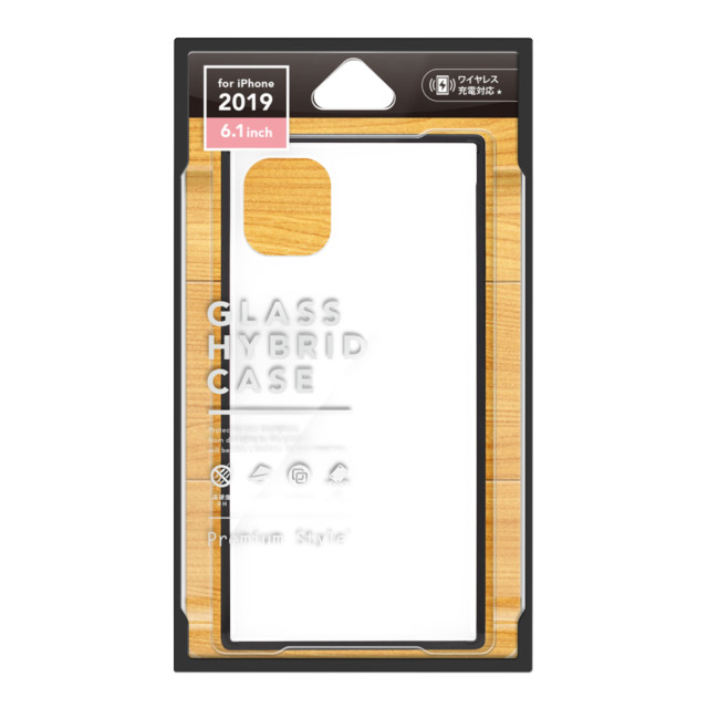 【iPhone11 ケース】ガラスハイブリッドケース (ホワイト)サブ画像